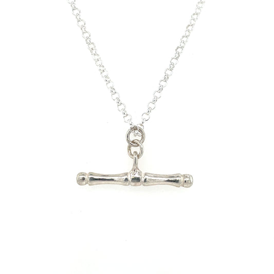 Sterling Silver 20 inch T-Bar Necklace STB5