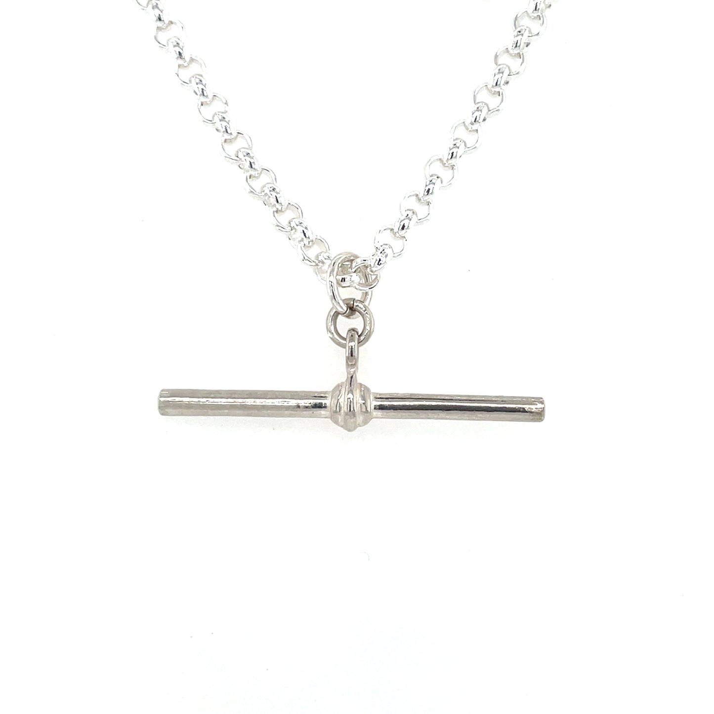 Sterling Silver 18 inch T-Bar Necklace STB6