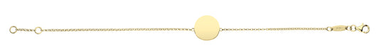 Sterling Silver Gold Tone Disc Bracelet STG058