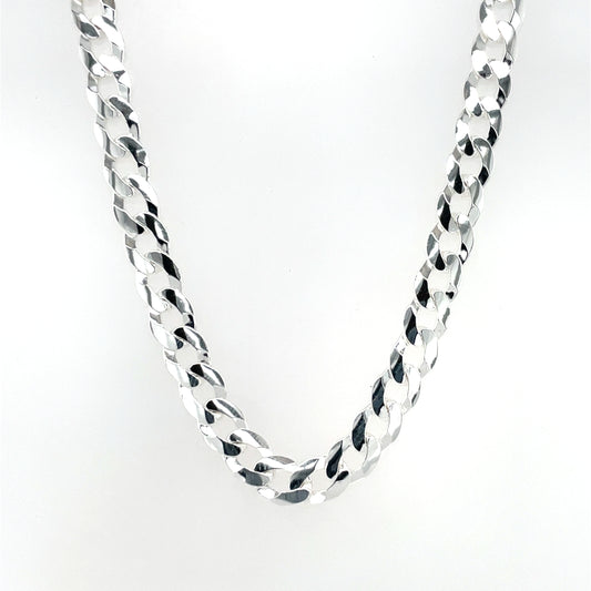 Sterling Silver Men's Flat Oval 5mm Curb Chain SUF0