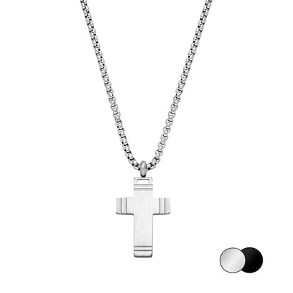 Steelwear New York Cross Necklace Steel SW-1023