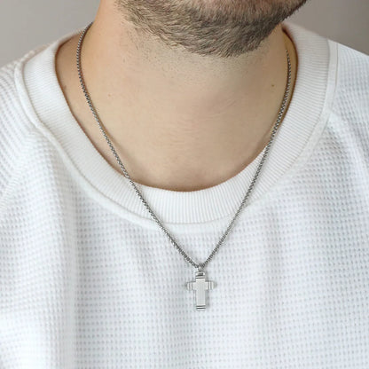Steelwear New York Cross Necklace Steel SW-1023