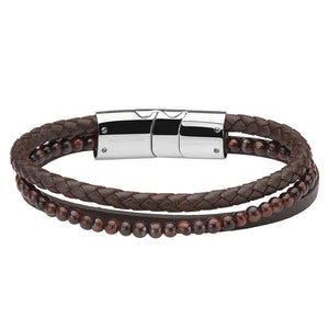 Steelwear Honululu Men's Leather Bracelet Brown SW-588