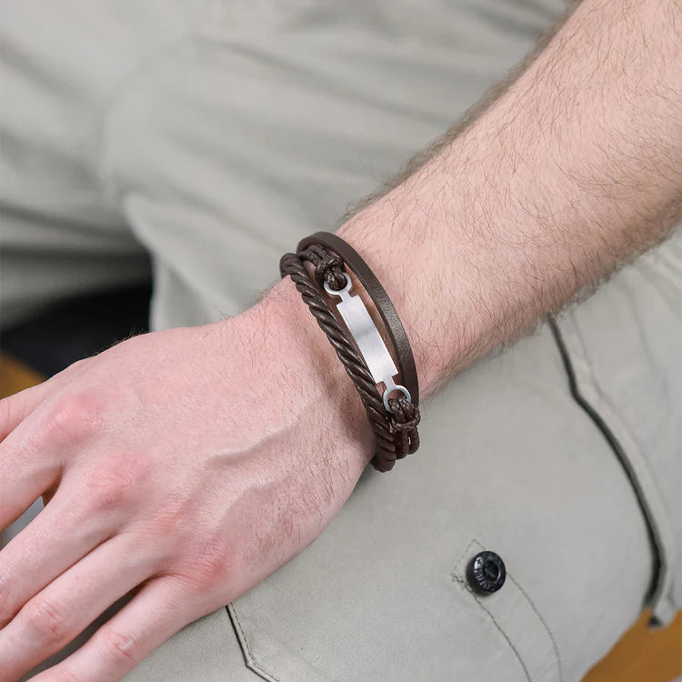 Steelwear London Men's Leather Bracelet Brown SW-950