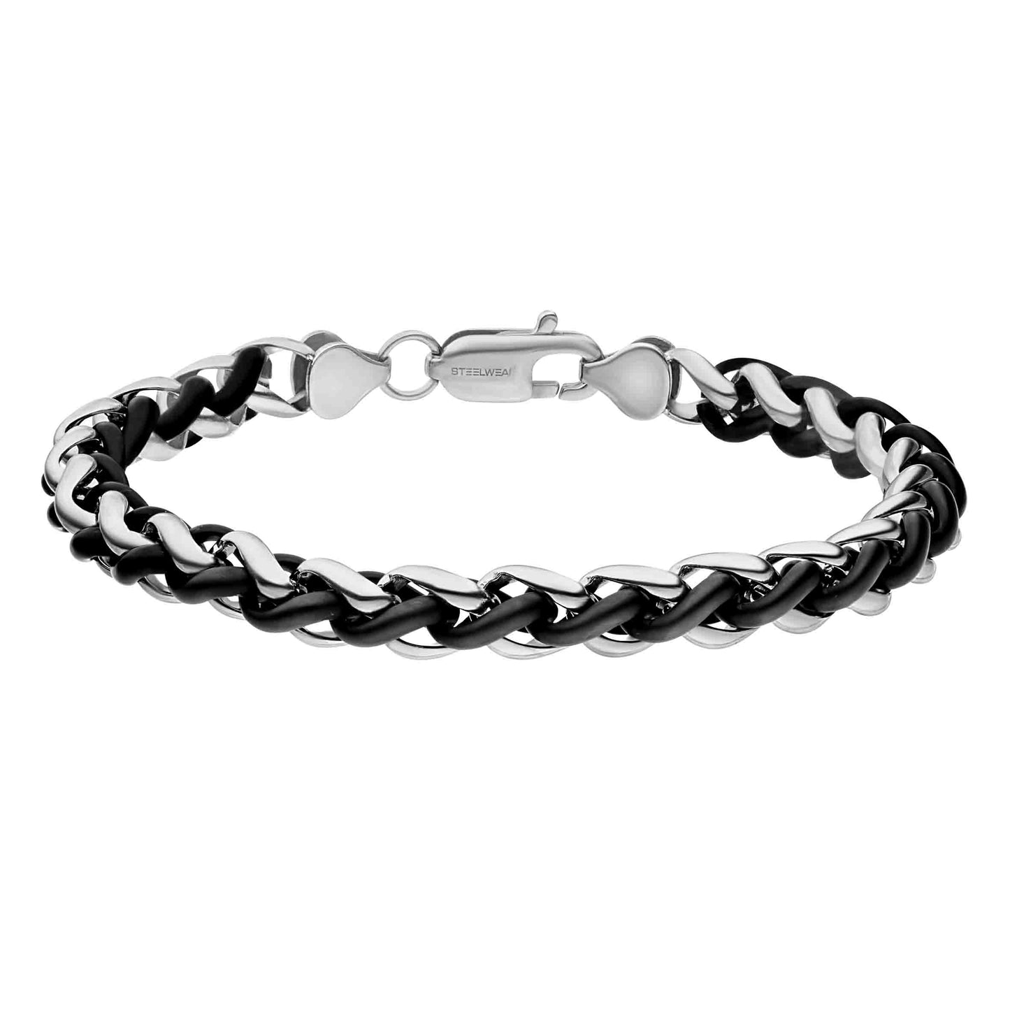 Steelwear Steel & Black Spiga Men's Bracelet SW-952