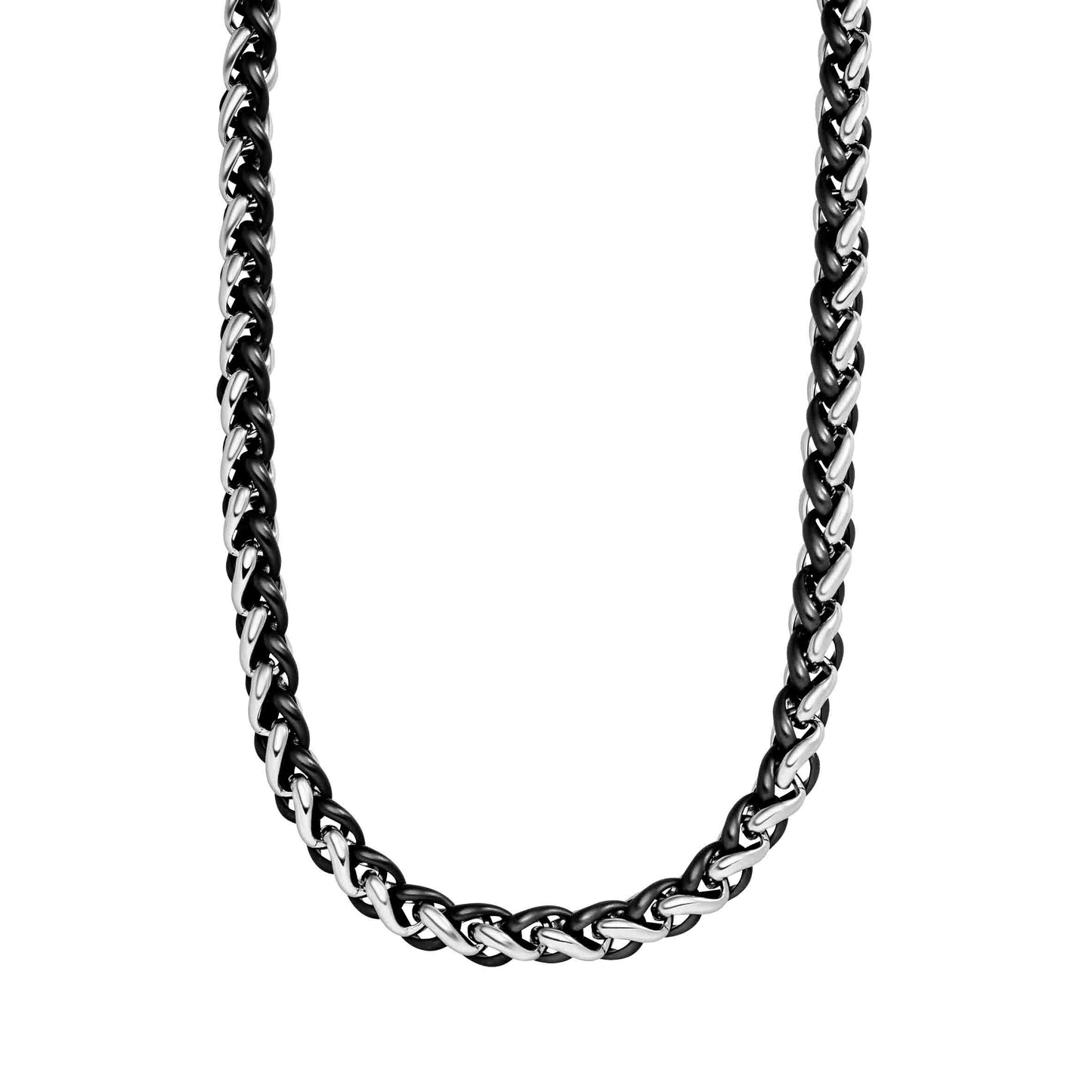 Steelwear Steel & Black Spiga Necklace SW-953