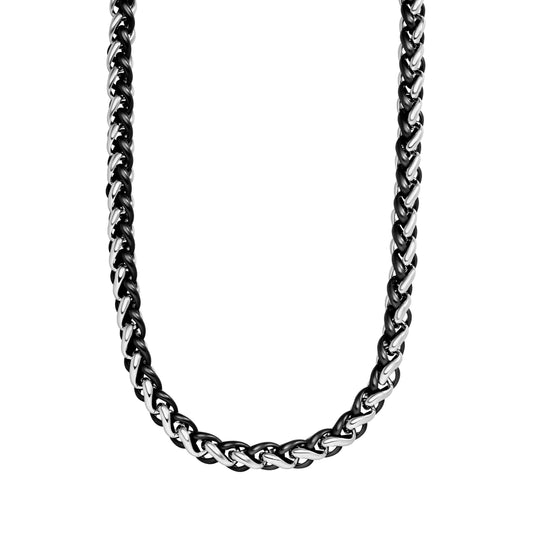 Steelwear Steel & Black Spiga Necklace SW-953