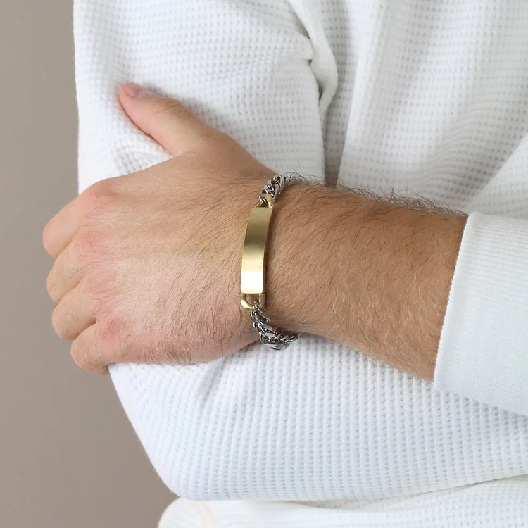 Steelwear Denver Men's ID Bracelet Steel & Gold SW-981