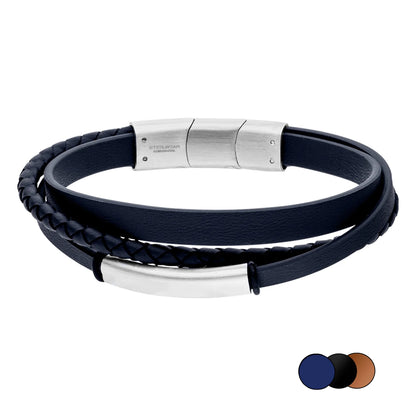 Steelwear London Men's Leather Bracelet Blue SW-997