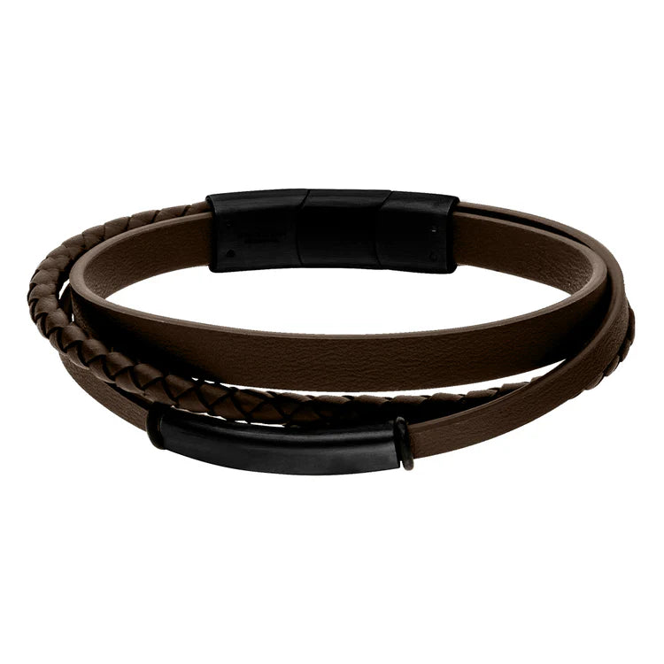 Steelwear London Men's Leather Bracelet Brown SW-998