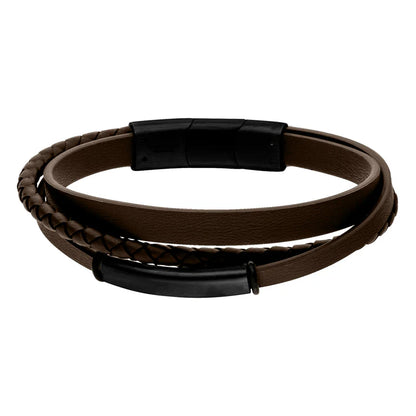 Steelwear London Men's Leather Bracelet Brown SW-998