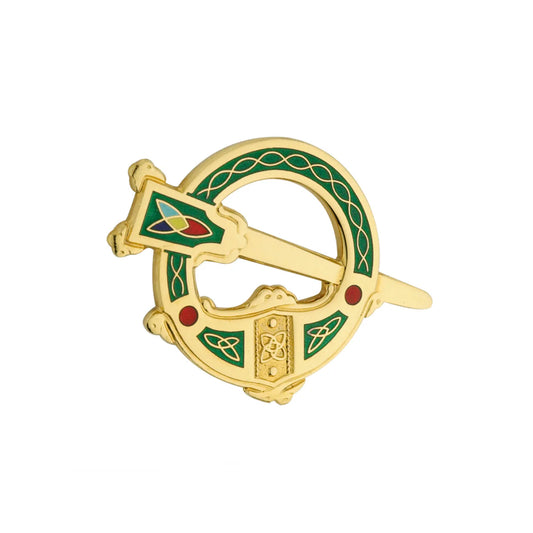 GOLD PLATED GREEN TARA BROOCH TG1038GN