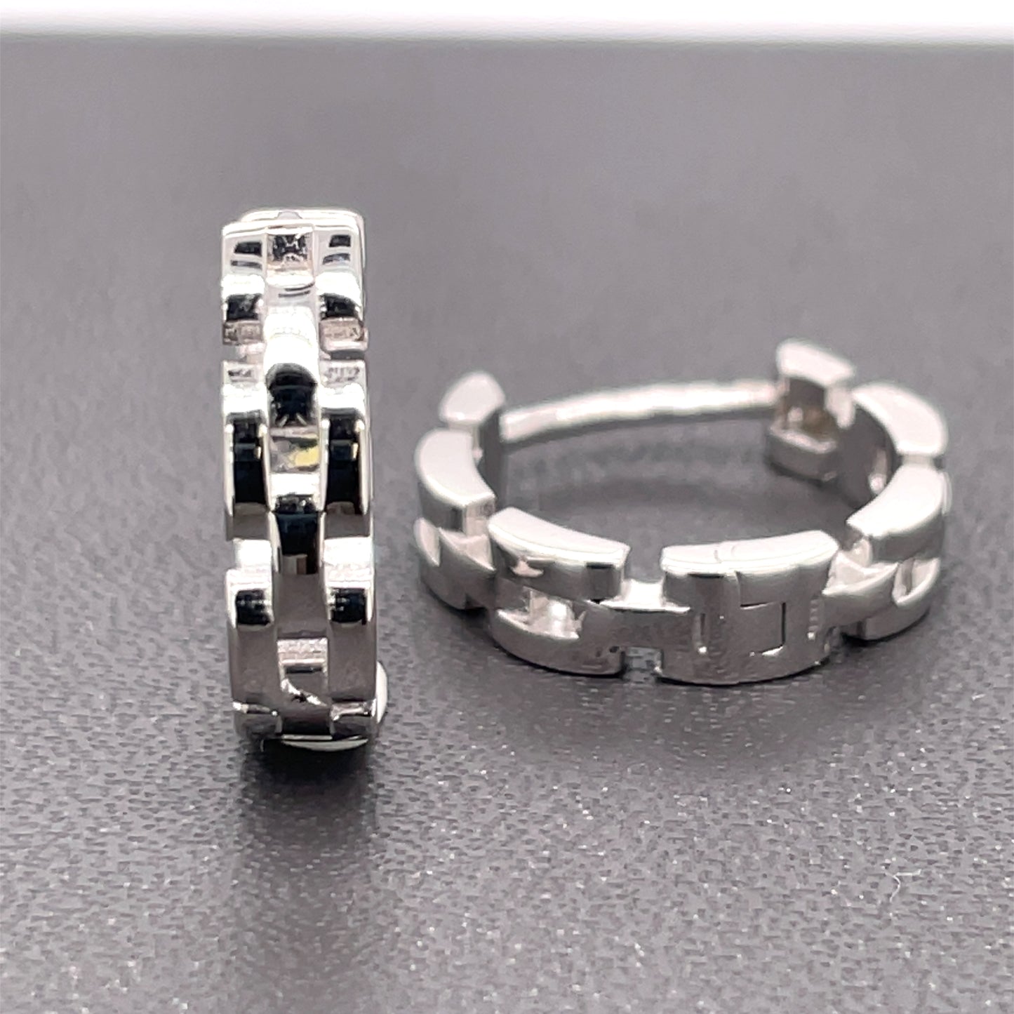 Sterling Silver 14mm Huggie Hoop Earrings TOK1196S