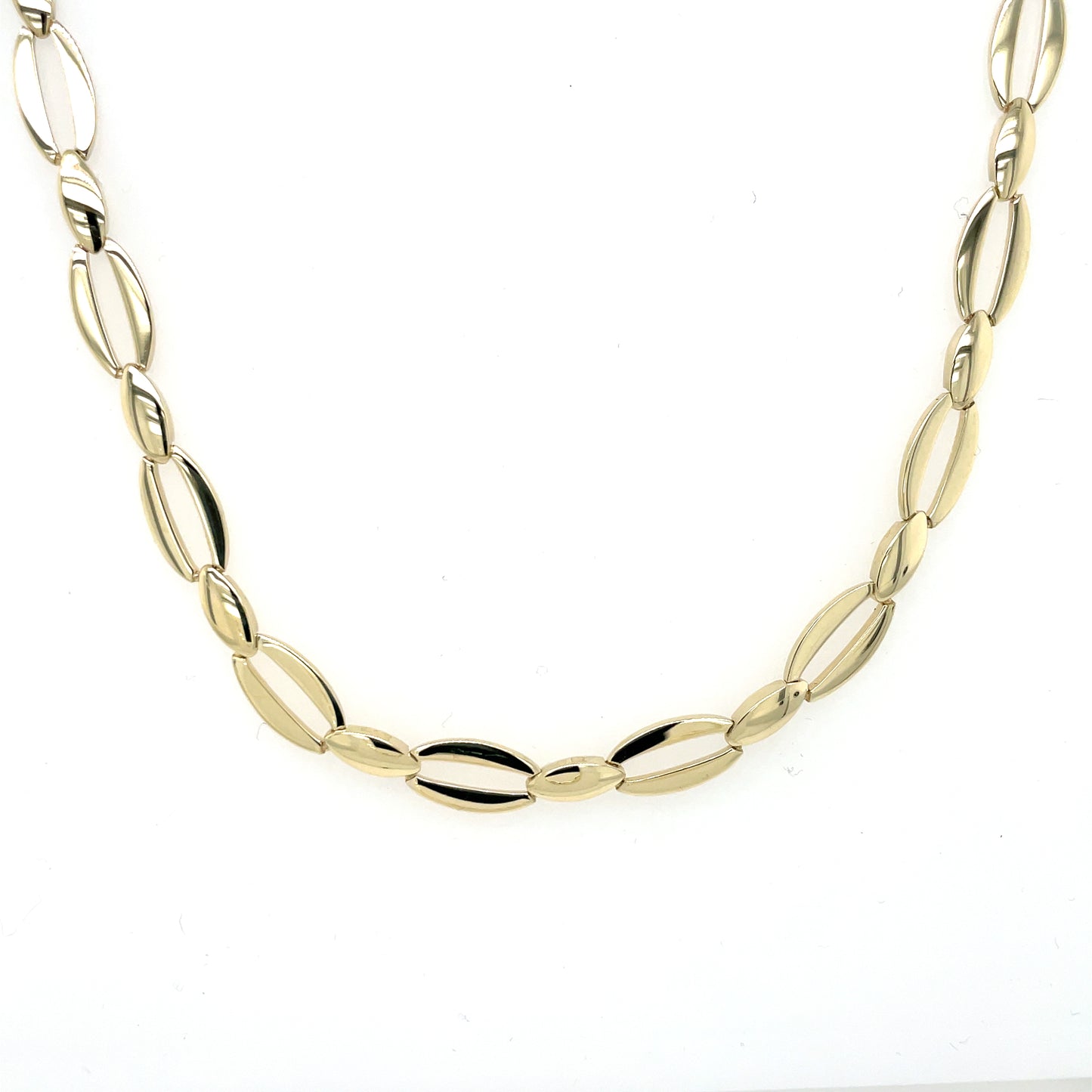 9ct Gold Oval Link Necklet GN186