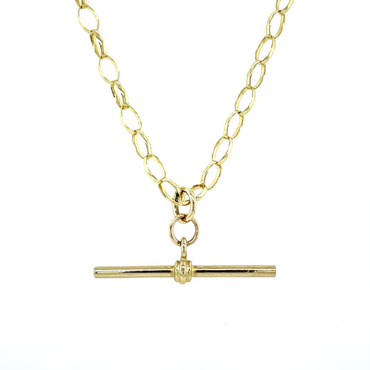 9ct Gold 18 inch Belcher T-Bar Chain GC749