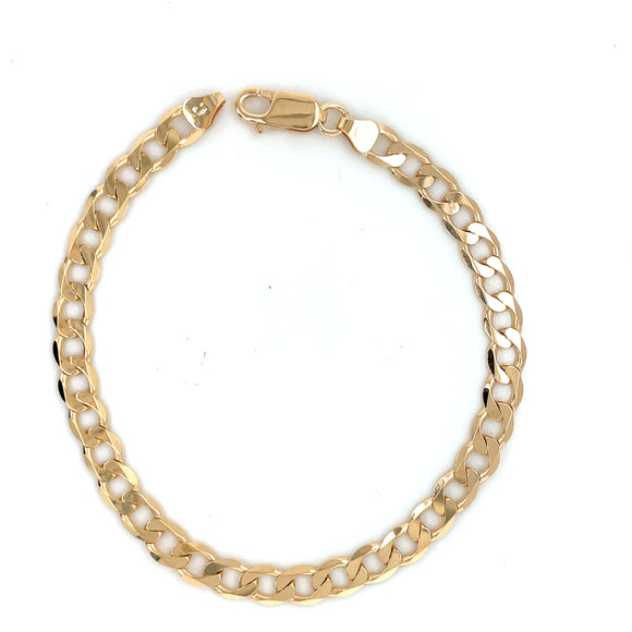 9ct Gold Men's Metric Open Curb Bracelet GB427