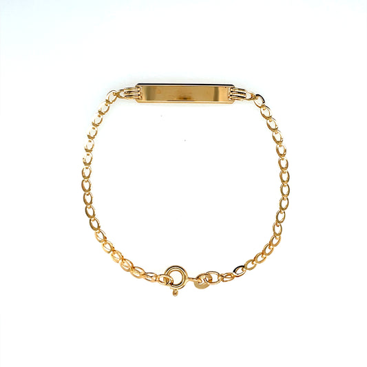 9ct Gold Child's ID Bracelet Engravable GB482