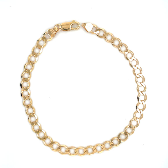 9ct Gold Men's Metric Open Curb Bracelet GB439