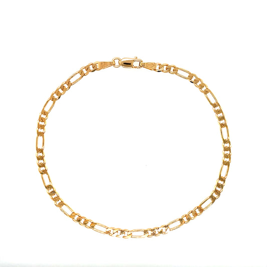 9ct Gold Figaro Bracelet GB481