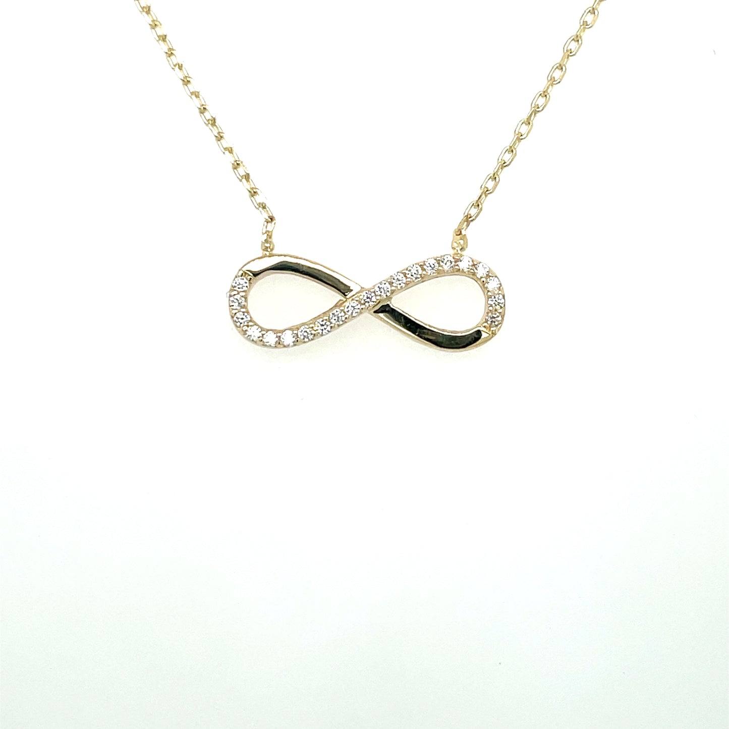 9ct Gold CZ Infinity Pendant GPZ455