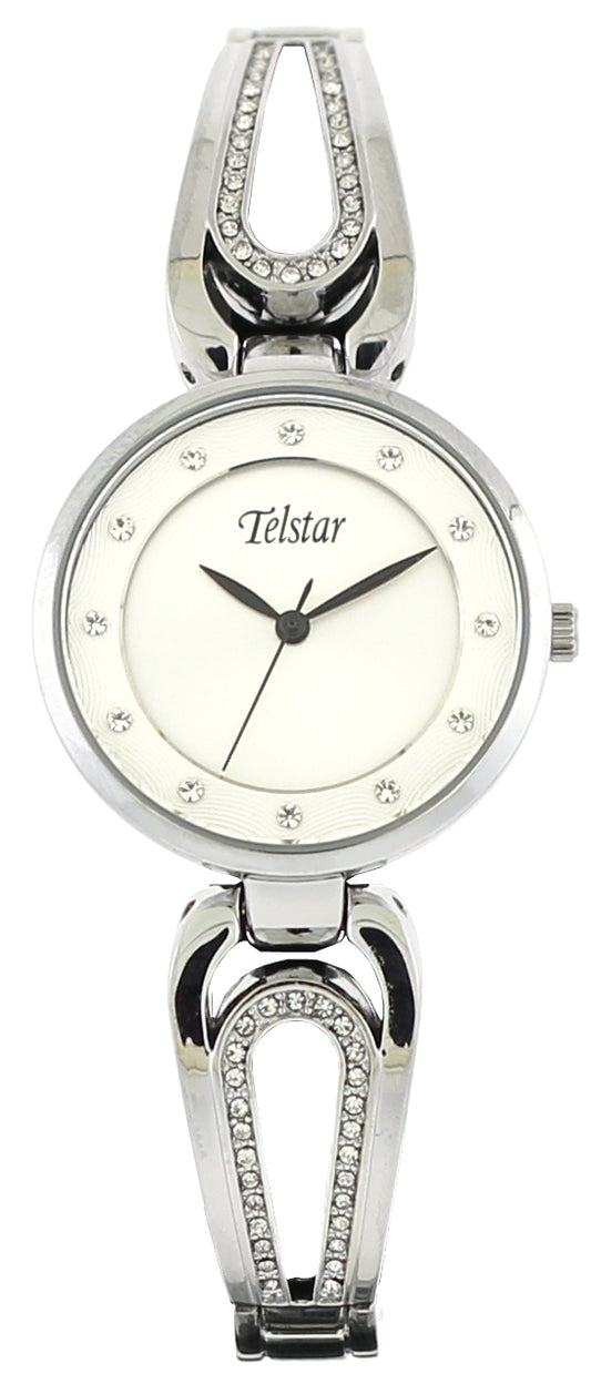 Telstar Women's Ceylon Crystal Bracelet Watch Silver W1094 BSS