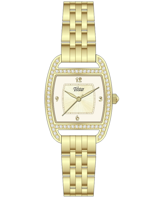 Telstar Women's Paris Cushion Bracelet Watch Gold W1105 BYC