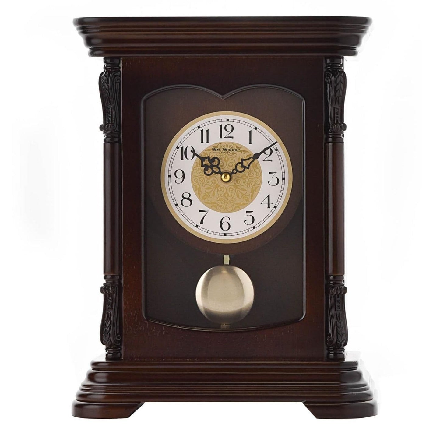 Widdop Wooden Mantel Clock with Swinging Pendulum W2890