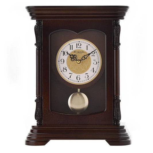 Widdop Wooden Mantel Clock with Swinging Pendulum W2890