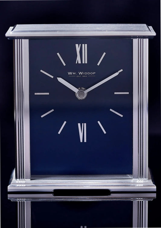Wm Widdop Silver-plated Mantel Clock W2941