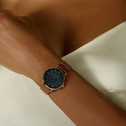 Rosefield West Village Black Cognac Watch WBCLG W96