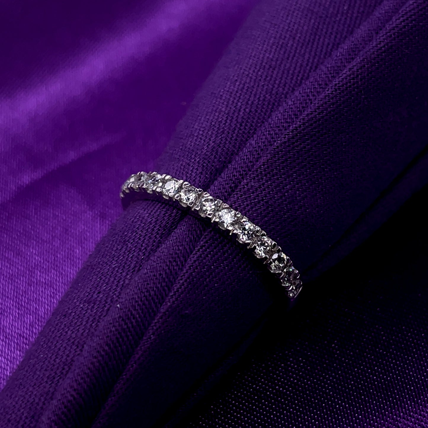 9ct Gold 2.2mm CZ Claw-set Eternity Ring WRA046