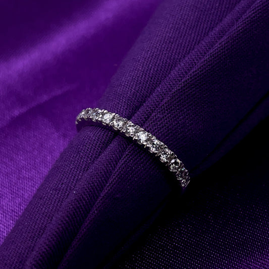 9ct Gold 2.2mm CZ Claw-set Eternity Ring WRA046