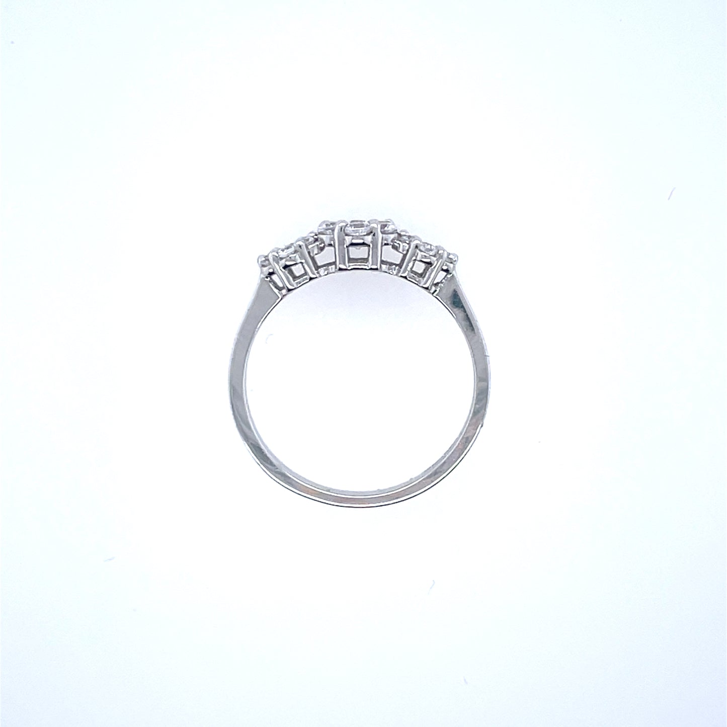 9ct White Gold CZ Trilogy Cluster Ring WRZ150