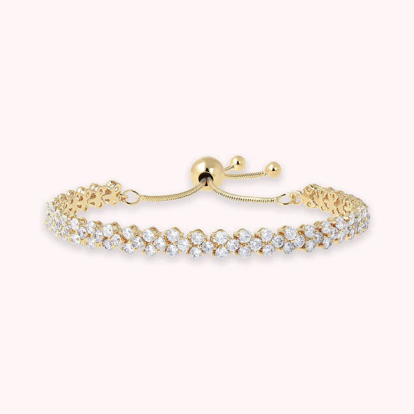 Bronzeallure Golden Tennis Bracelet with Cubic Zirconia WSBZ00740Y.WY
