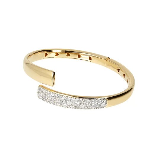 Bronzeallure Golden Pavé Hinged Bangle WSBZ01441Y.YG