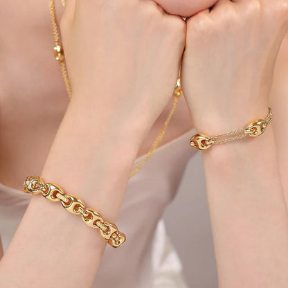Bronzeallure Shiny Marine Links Bracelet WSBZ02403Y.YG