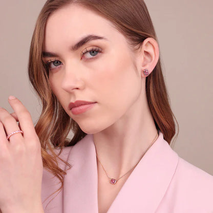 Bronzeallure Stud Earrings with Baguette Gem Prism WSBZ02464.KU