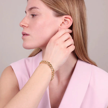Bronzeallure Golden Shiny Chain Bracelet WSBZ02477Y.YG-18