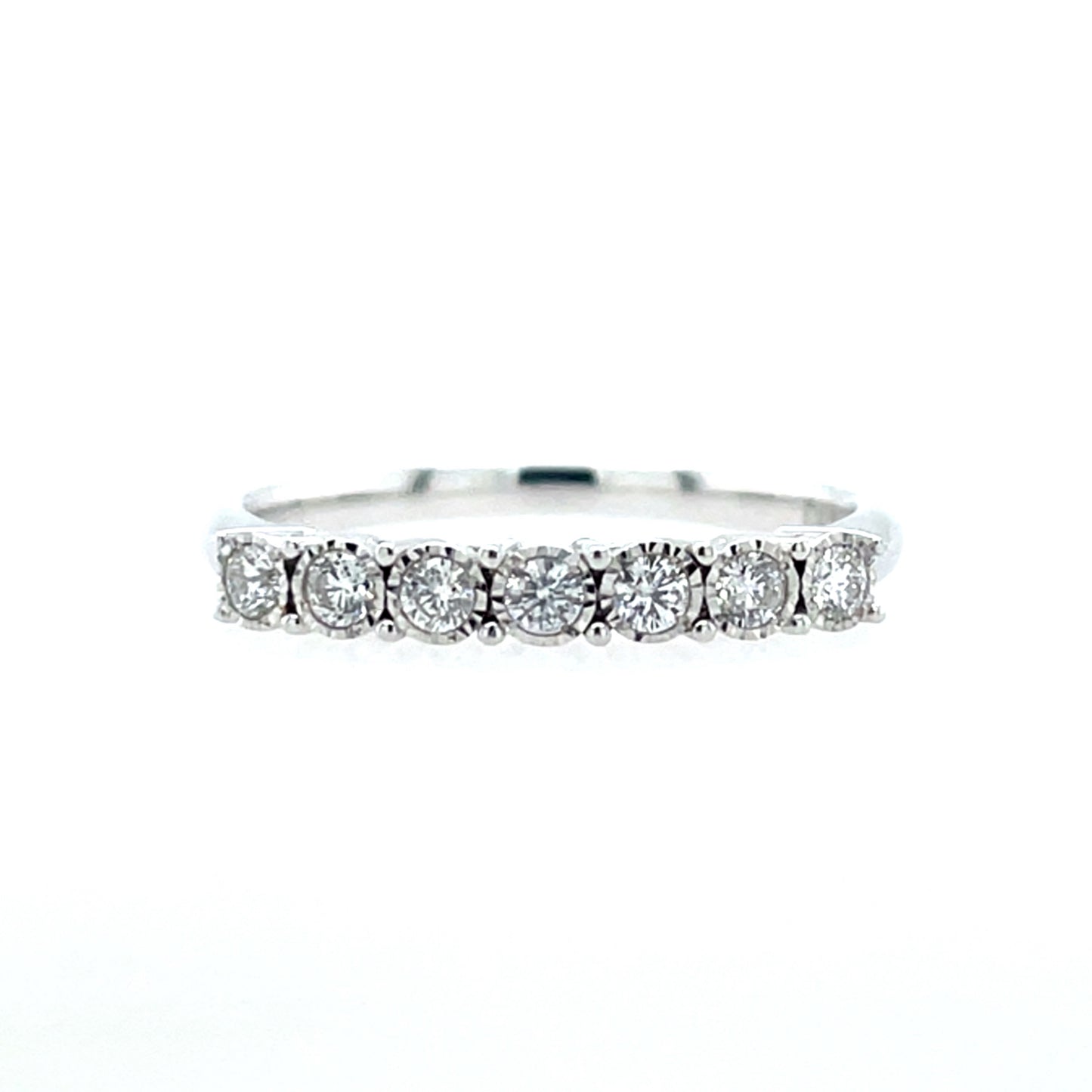 9ct White Gold Diamond 0.21ct Eternity Ring X102