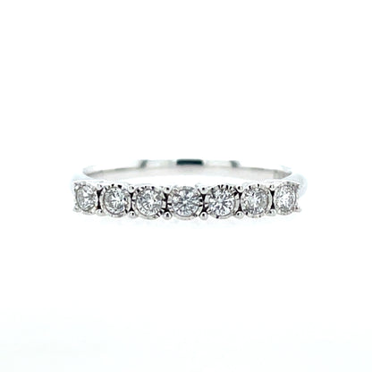 9ct White Gold Diamond 0.21ct Eternity Ring X102