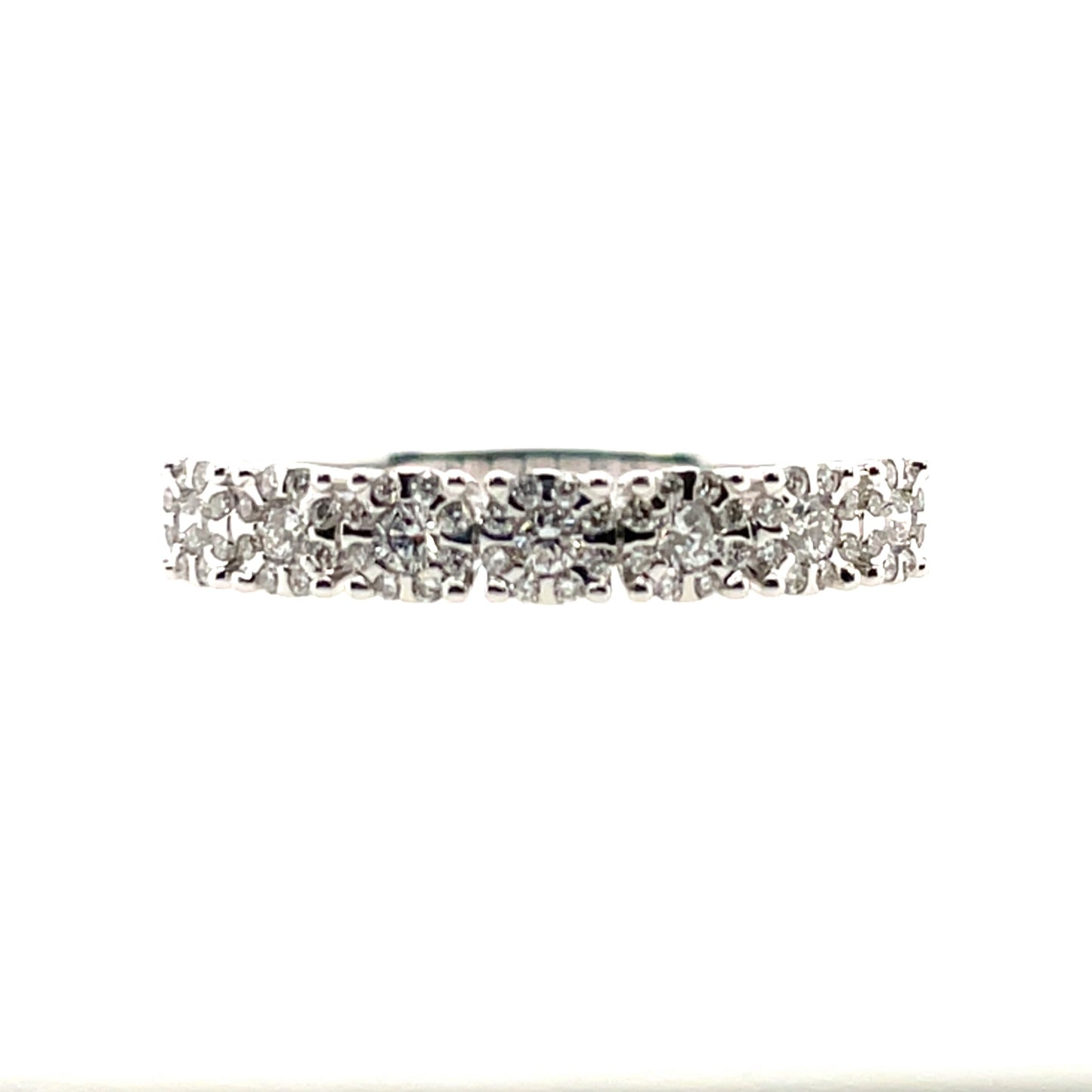 18ct White Gold Diamond 0.30ct Fantasy Band X109