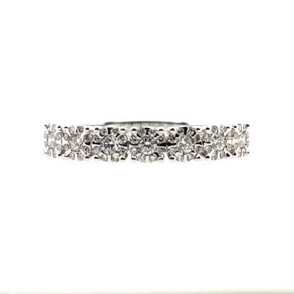 18ct White Gold Diamond 0.30ct Fantasy Band X109