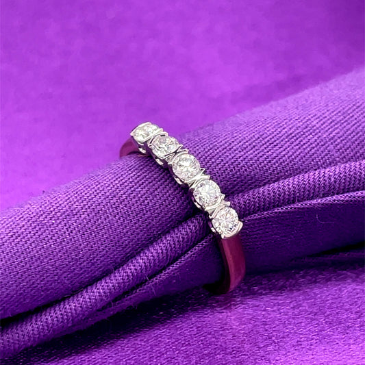 18ct Gold 0.55ct Natural Diamond Eternity Ring X146