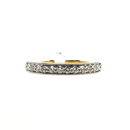 9ct Gold Classic Diamond Vintage Pavé Band 0.25ct X154