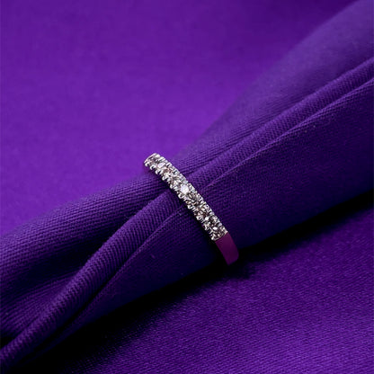 9ct Gold Classic Diamond Claw-set Band 0.25ct X155