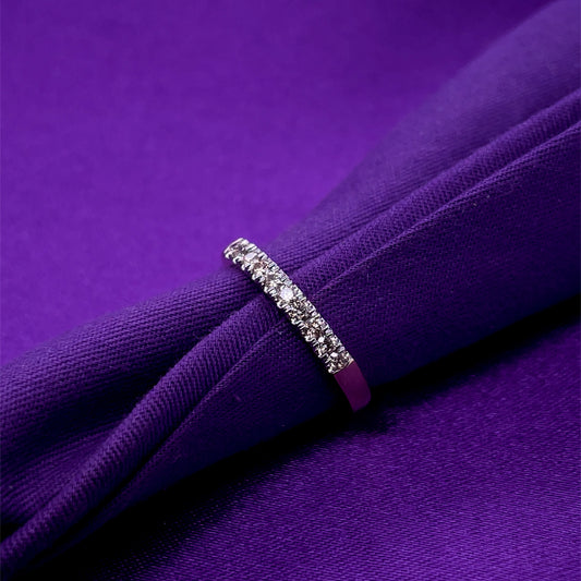 9ct Gold Classic Diamond Claw-set Band 0.25ct X155