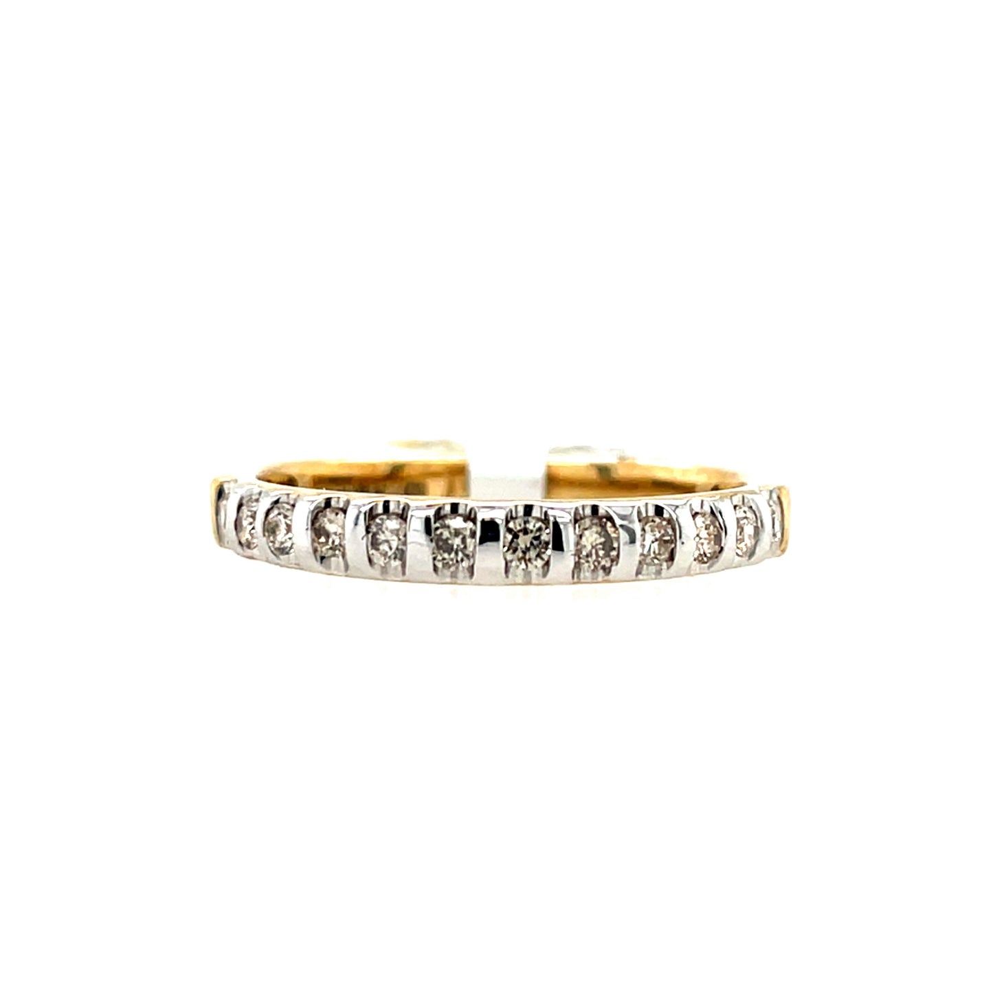 9ct Gold Classic Diamond Bar-set Band 0.25ct X156