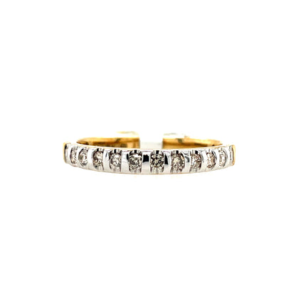 9ct Gold Classic Diamond Bar-set Band 0.25ct X156
