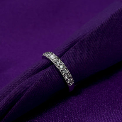 9ct White Gold Classic Diamond Pavé-set Band 0.33ct X157