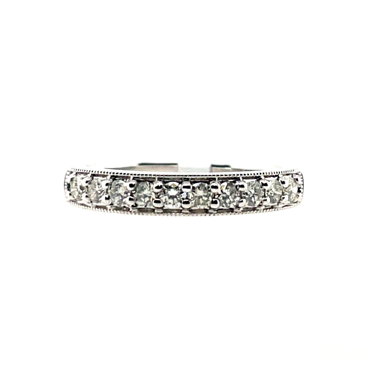 9ct White Gold Classic Diamond Pavé-set Band 0.33ct X157